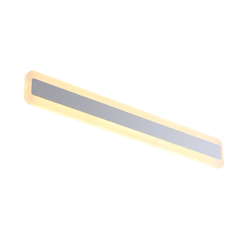 BowLift | 16"/20.5" L LED Vanity Wall Lighting Modern Silver Vanity Light Fixture with Extended Metal Shade in Warm/White Light