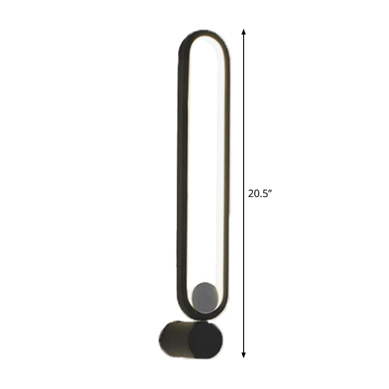 BowLift | Elliptical Ring Study Camera Wall Lighting Metallic LED Modern Wall Mounted Lighting Fixture in Black