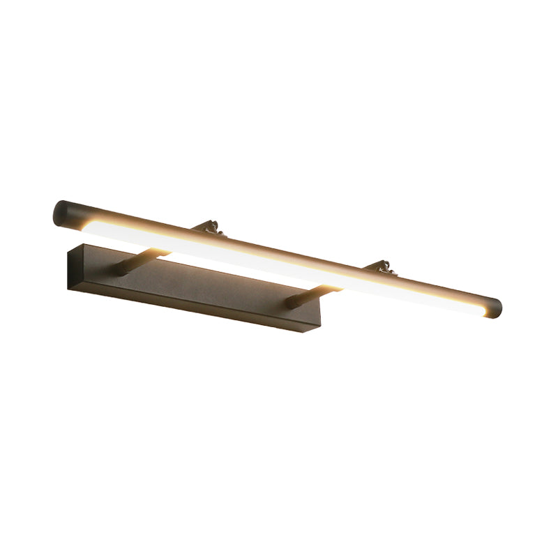 BowLift | Metal rod Wall-mounted Vanity Light Minimalist 16.5"/24.5" L LED Black Wall Lamp in Warm/White Light for the Bathroom