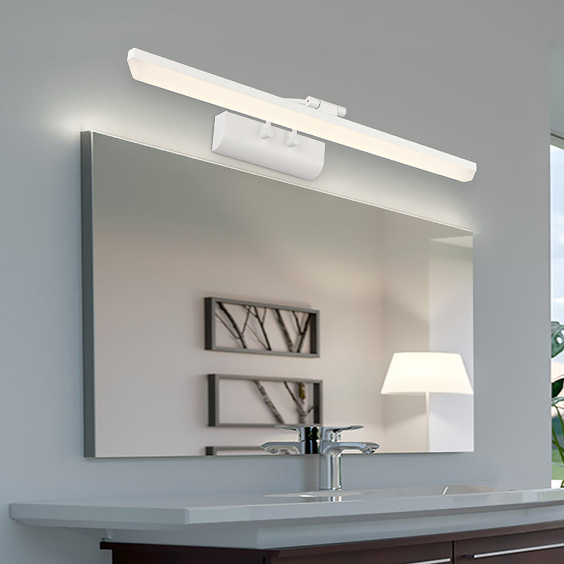BowLift | Metallic Cylinder Vanity Lamp Simplicity 16"/20" Long LED White Wall Lighting Ideas for the Bathroom
