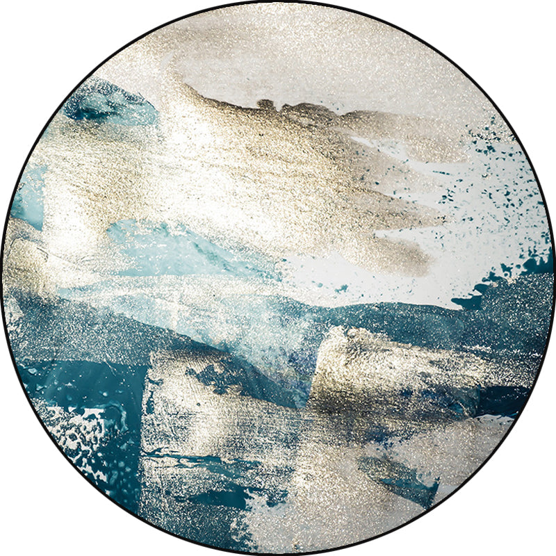 BowLift | Blue industrial carpet polyester abstract star pattern carpet pet-friendly washable non-slip carpet for the bedroom