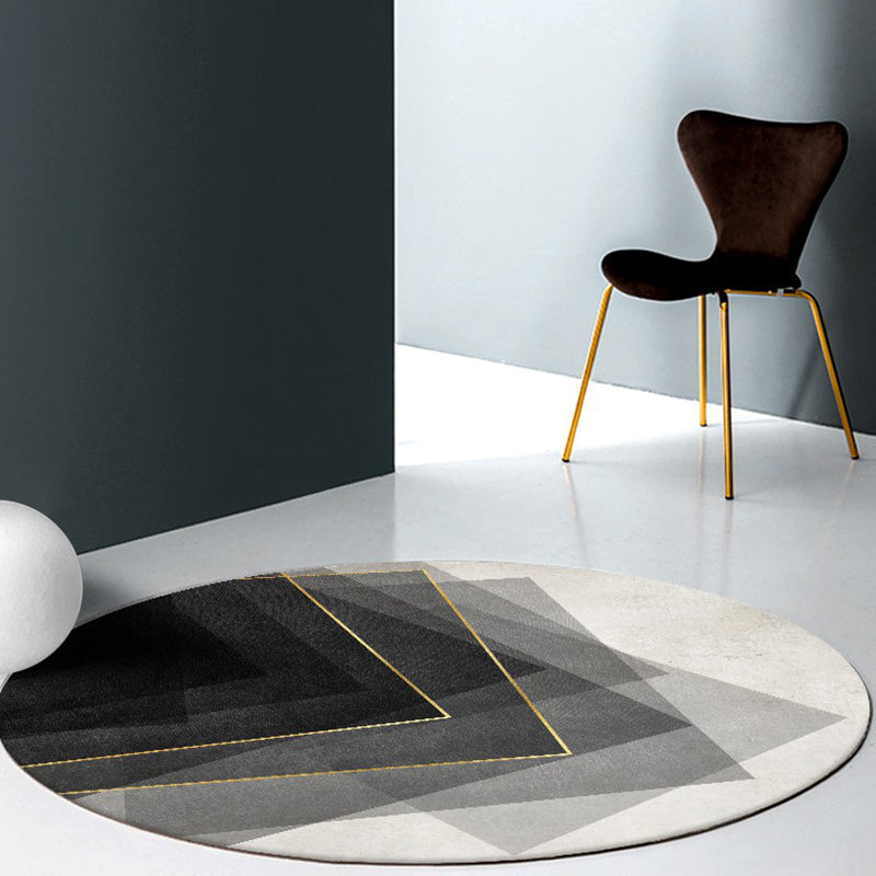 BowLift | Contemporary Bedroom Carpet Multicolor Abstract Rug Synthetic Washable Non-Slip Pet-Friendly Indoor Rug