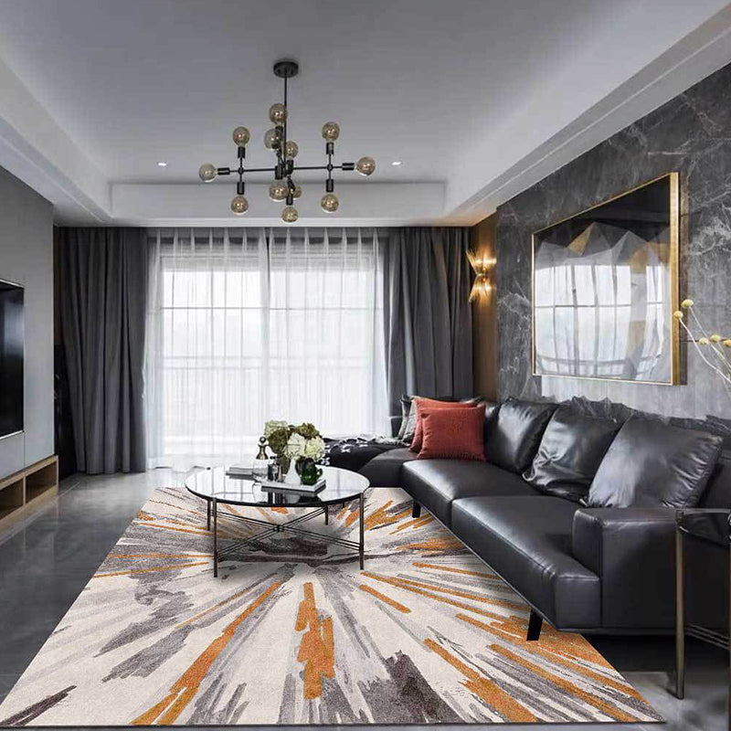 BowLift | Brown industrial carpet polyester radial pattern carpet pet-friendly washable non-slip carpet for the bedroom