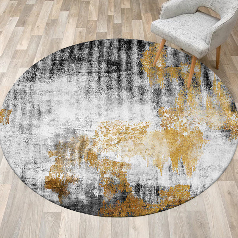 BowLift | Casual Industrial Style Rug Polyester Abstract Pattern Rug with Non-Slip Backing Pet-Friendly Rug for Bedroom