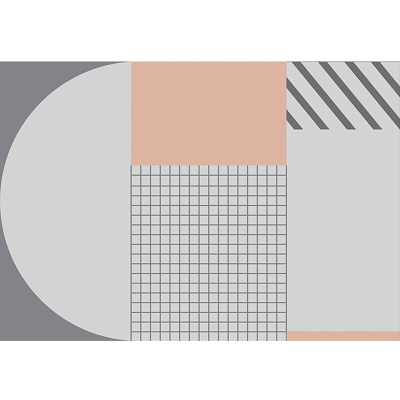 BowLift | Bold Living Room Area Rug Multicolored Mixed Geometric Shapes Rug Polyester Anti-Slip Backing Rug