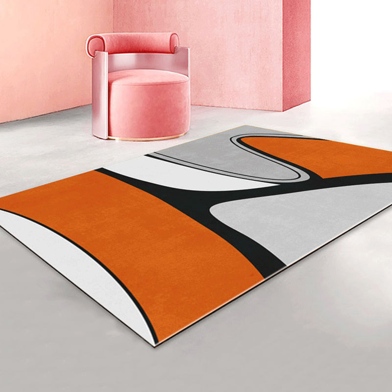 BowLift | Creative Color Block Print Carpet Multicolor Modern Style Rug Polyester Non-Slip Backing Carpet for Home