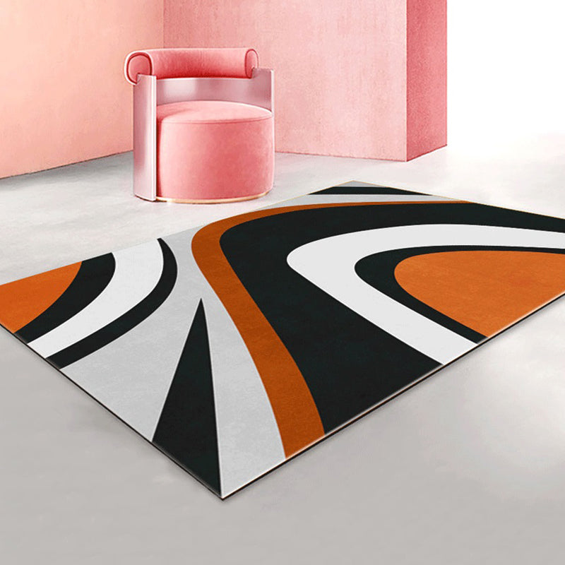 BowLift | Creative Color Block Print Carpet Multicolor Modern Style Rug Polyester Non-Slip Backing Carpet for Home