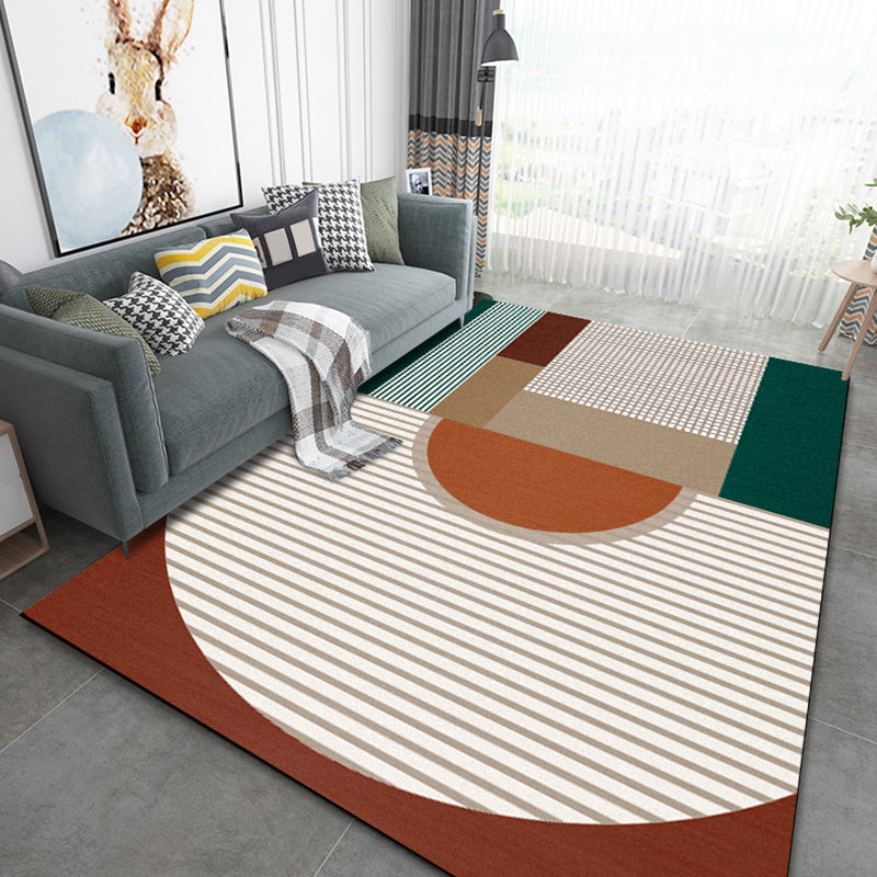 BowLift | Pastel Morandi Color Block Carpet Synthetic Nordic Area Rug Non-Slip Backing Easy Maintenance Rug for Home