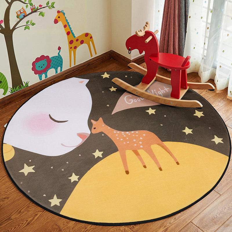 BowLift | Beautiful animal pattern rug pastel children's style rug polyester non-slip rug for the children's room