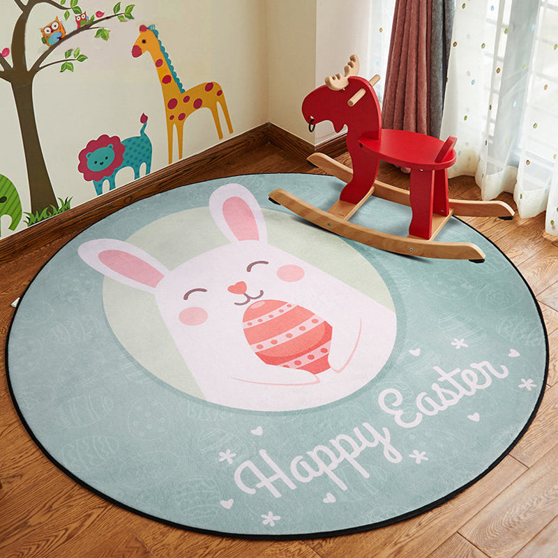 BowLift | Beautiful animal pattern rug pastel children's style rug polyester non-slip rug for the children's room