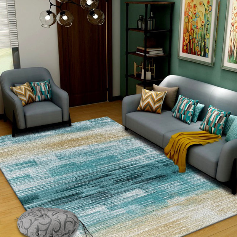 BowLift | Dark Color Minimalist Indoor Carpet Polypropylene Abstract Flooring with Lines Easy Maintenance Non-Slip Rug for Room