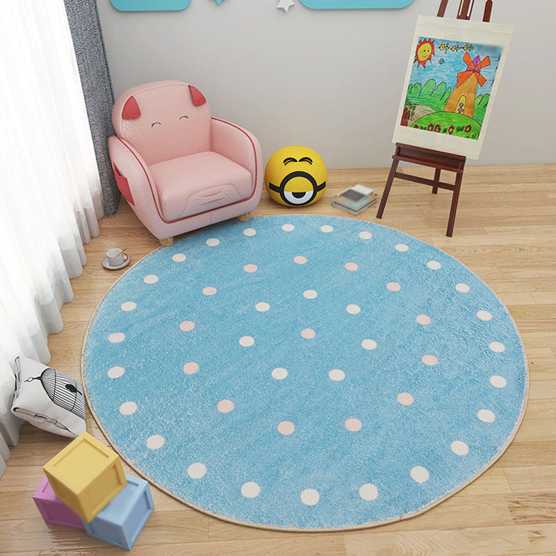 BowLift | Pastel Color Circle Rug Polypropylene Kids Style Rug Pet Friendly Indoor Rug for Baby Room