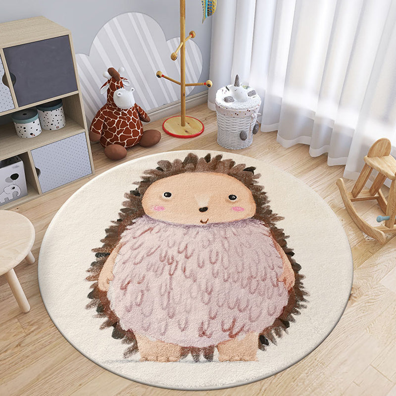 BowLift | Cartoon Animal Indoor Carpet Soft Color Polyester Rug Non-Slip Backing Washable Rug for Children's Room