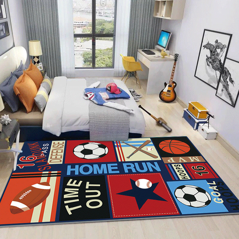 BowLift | Cool Kids Rug Dark Color Fantasy World Area Rug Non-Slip Backing Washable Rug for Kids Room