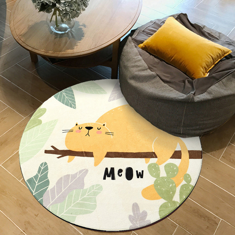 BowLift | Shady Animal Indoor Rug Soft Color Cartoon Rug Polypropylene Machine Washable Rug for the Children's Room