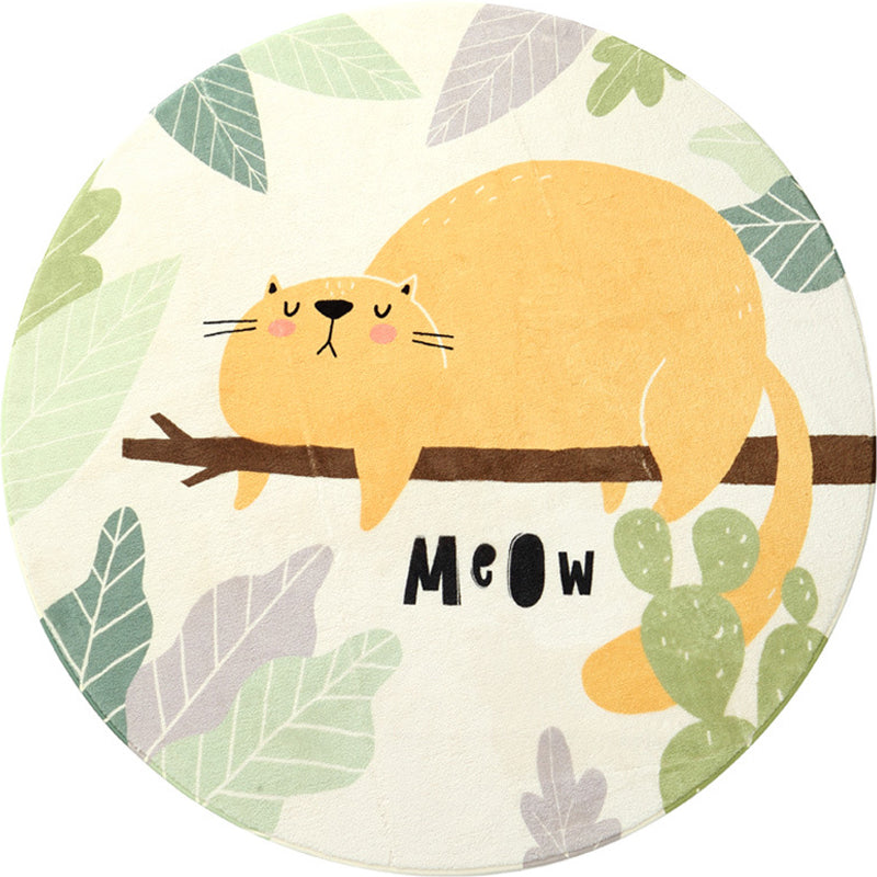 BowLift | Shady Animal Indoor Rug Soft Color Cartoon Rug Polypropylene Machine Washable Rug for the Children's Room
