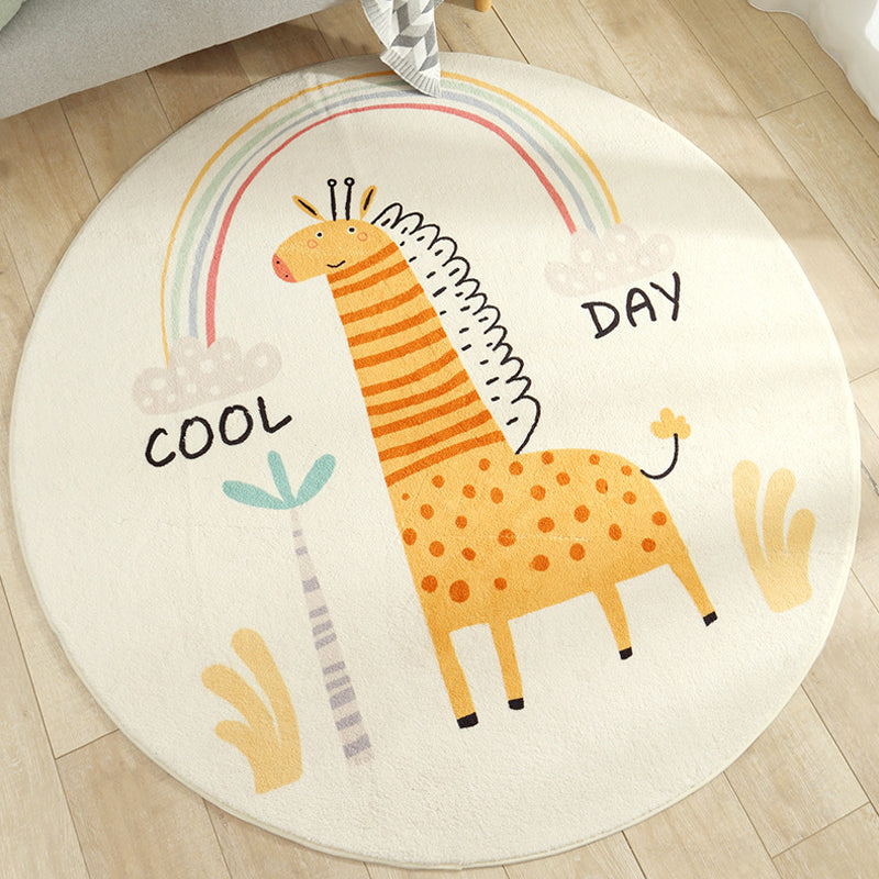 BowLift | Shady Animal Indoor Rug Soft Color Cartoon Rug Polypropylene Machine Washable Rug for the Children's Room
