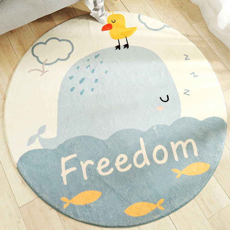 BowLift | Shady Animal Indoor Rug Soft Color Cartoon Rug Polypropylene Machine Washable Rug for the Children's Room