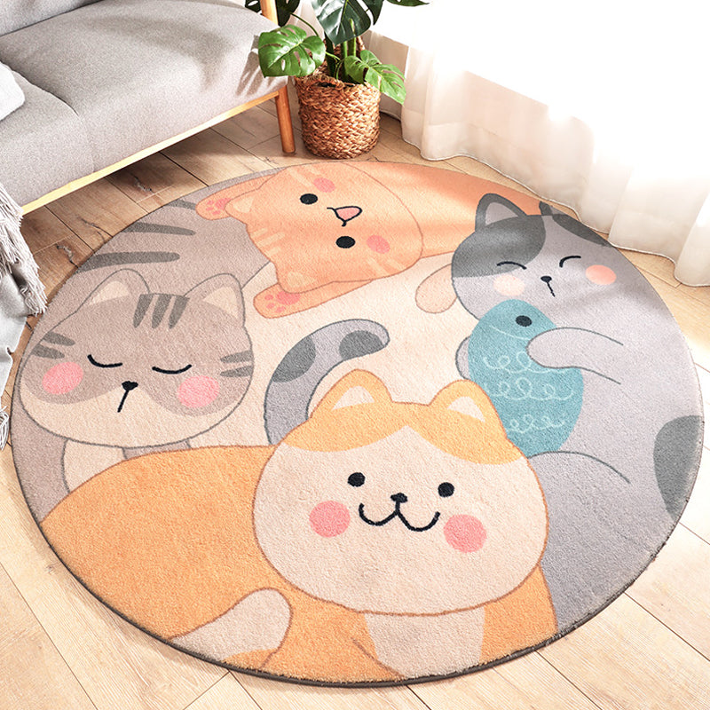 BowLift | Shady Pet Indoor Carpet Pastel Cartoon Carpet Polypropylene Washable Stain Resistant Non-Slip Rug for the Nursery