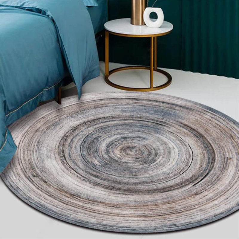 BowLift | Casual Modern Rug in gray abstract wood grain pattern Rug Polyester machine washable Rug for living space decoration