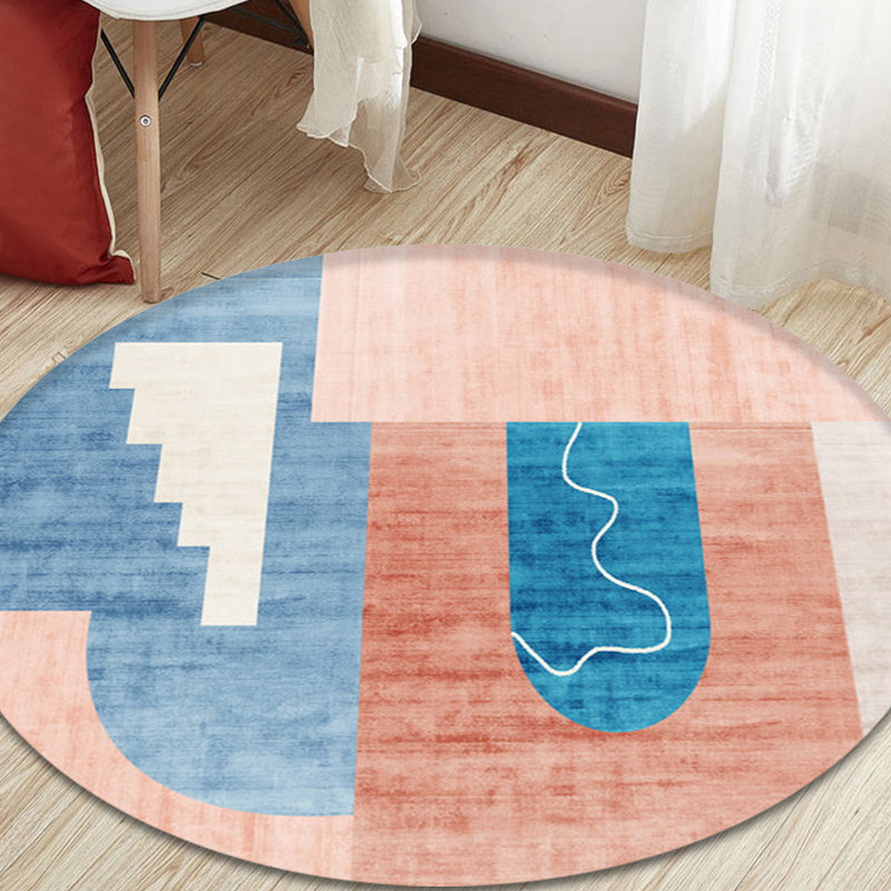 BowLift | Pastel Watercolor Abstract Rug Polypropylene New Rug Machine Washable Non-Slip Rug for Living Room