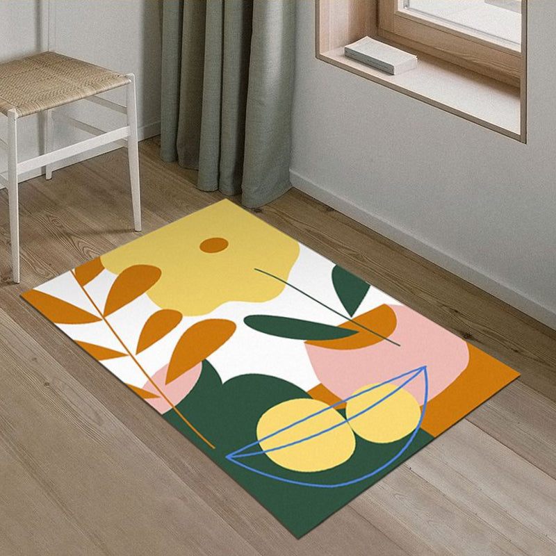 BowLift | Creative Multicolor Color Block Area Rug Polyester Simple Area Rug Pet Friendly Washable Non-Slip Rug for Living Room