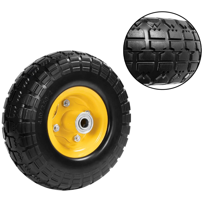 BowLift | 10" Solid Tire Wheel 220 lbs Dynamic Load 2pcs Wheels for Hand Truck Utility Cart Dollies Various Carts