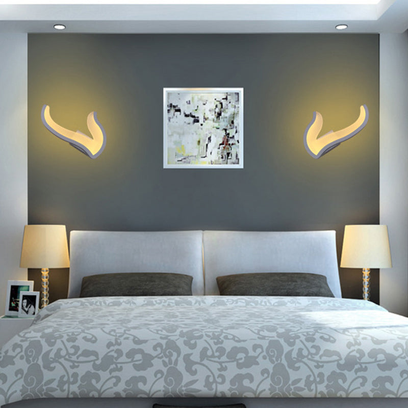 BowLift | Diamond/Branch/Flower Acrylic LED Wall Lamp Light Minimalist White Wall Spotlight Lighting for Bedroom