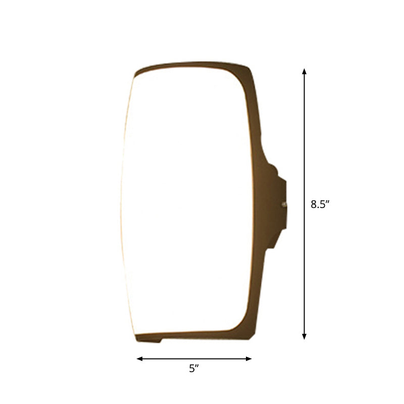 BowLift | Curved Plastic Wall Lamp Fixture Simplicity Black LED Recessed Wall Lamp in Warm/White Light