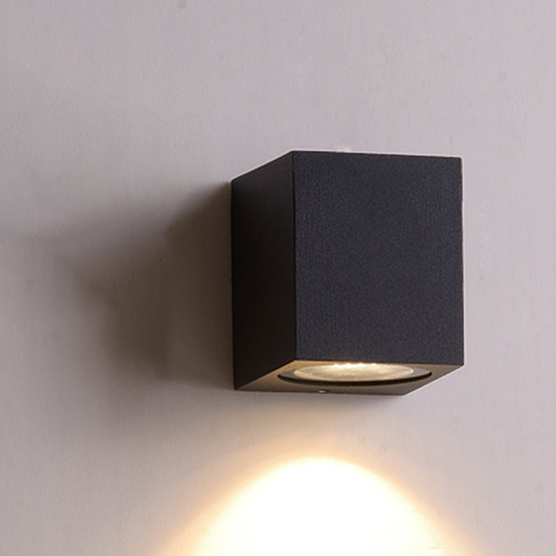 BowLift | Aluminium Block Wall Sconce Lighting Simple 1/2-Light Black Small/Big LED Surface Mount Lighting for Hallway