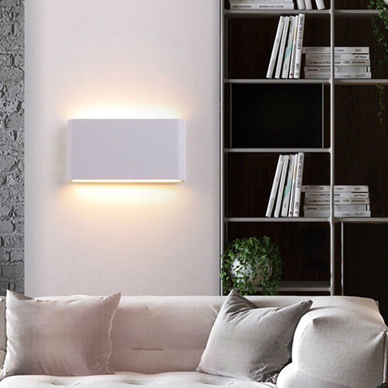 BowLift | Black/White Rectangular Built-in Wall Lamp Nordic Aluminum Small/Medium LED Wall Light