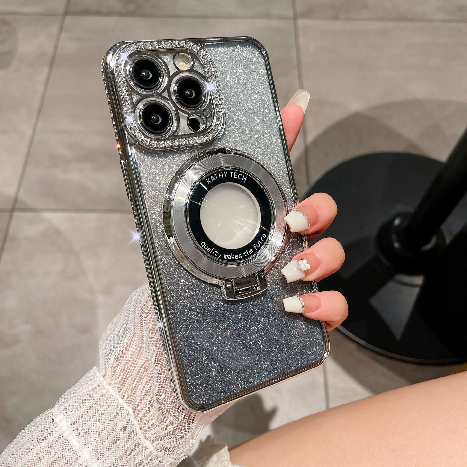 BowLift | Glitter Diamond Magnetic MagSafe Ring Holder for iPhone