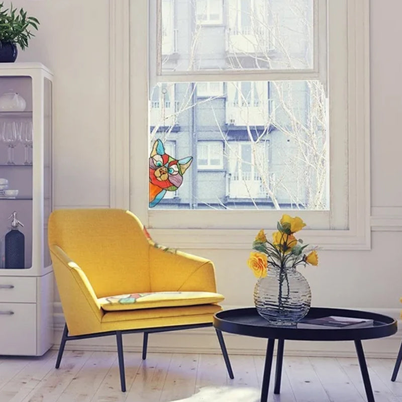 BowLift | Handmade Stain Cat Suncatcher For Window