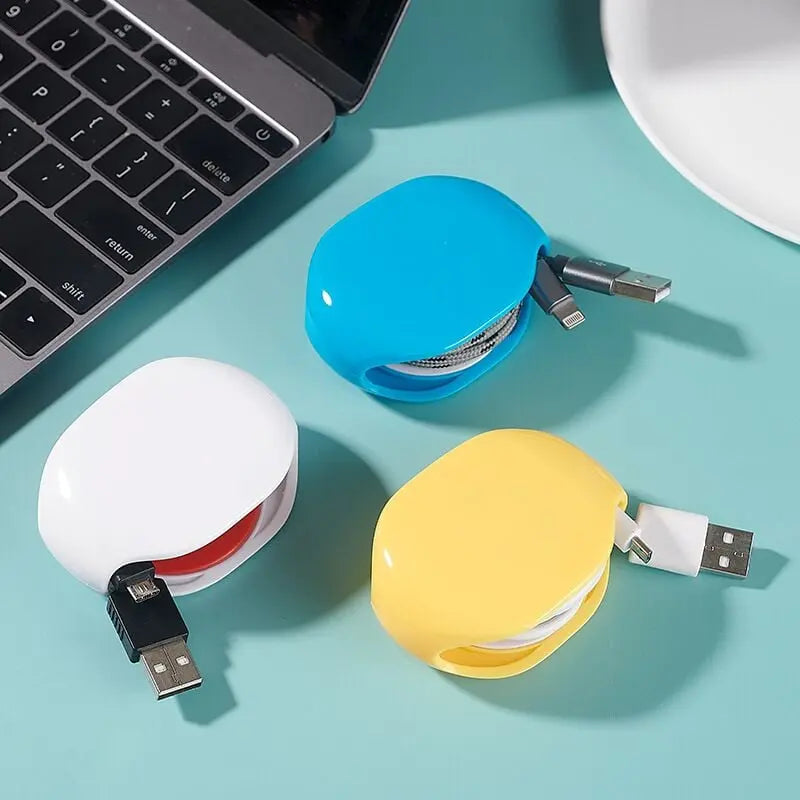 BowLift | Automatic Cable Reel – Retractable Organizer for USB & Headphone Cables
