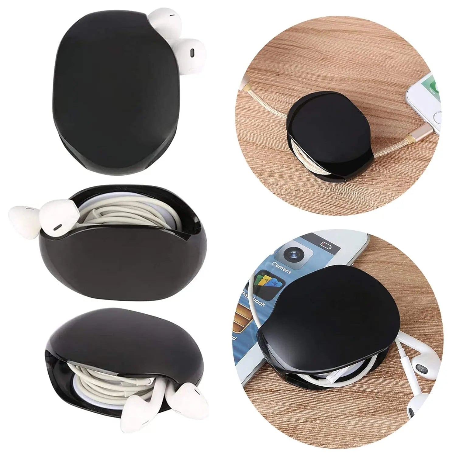 BowLift | Automatic Cable Reel – Retractable Organizer for USB & Headphone Cables