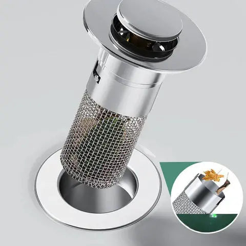 BowLift | Stainless Steel Pop-Up Drain Strainer for Effortless Clog Prevention