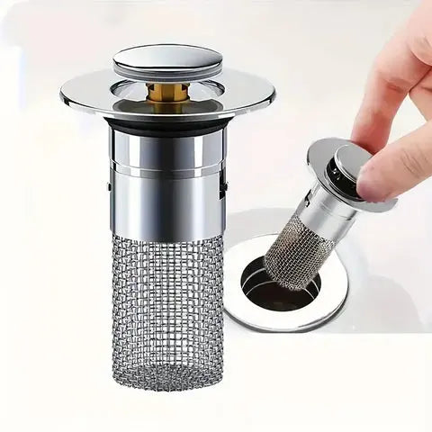 BowLift | Stainless Steel Pop-Up Drain Strainer for Effortless Clog Prevention
