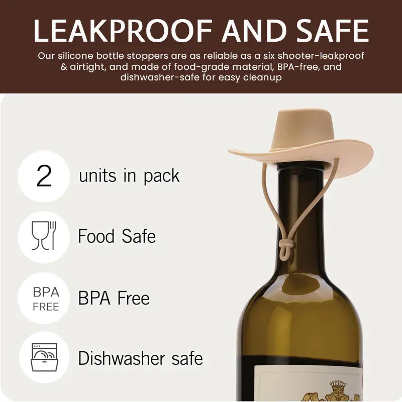 BowLift | Wine Bottle Stopper in Cowboy Hat Design – Tight, Stylish & Original