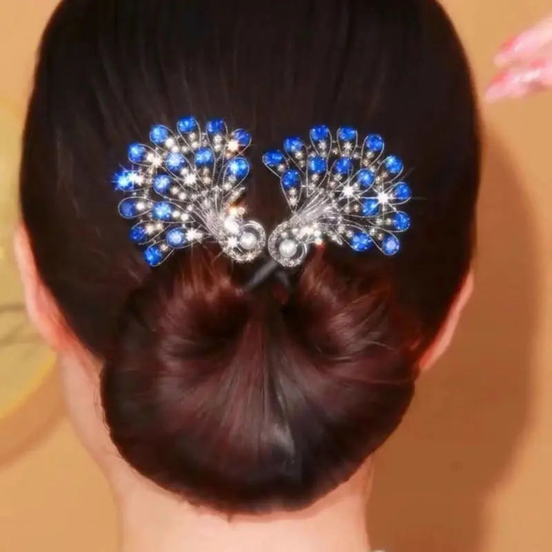 BowLift | | Vintage Peacock Hair Clip – Elegant & Timeless Accessory