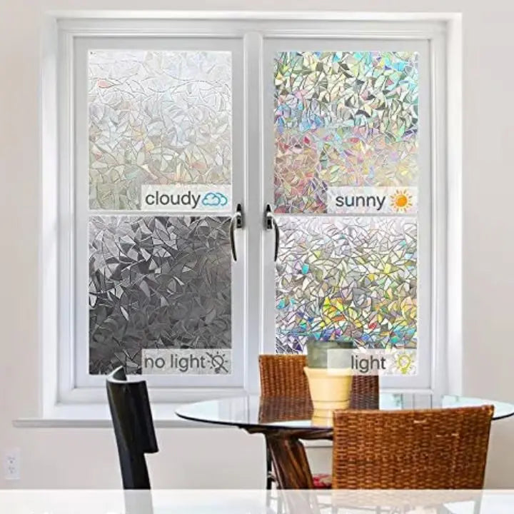 BowLift | 3D Rainbow Window Film – Privacy PRedection & Decoration without Adhesive