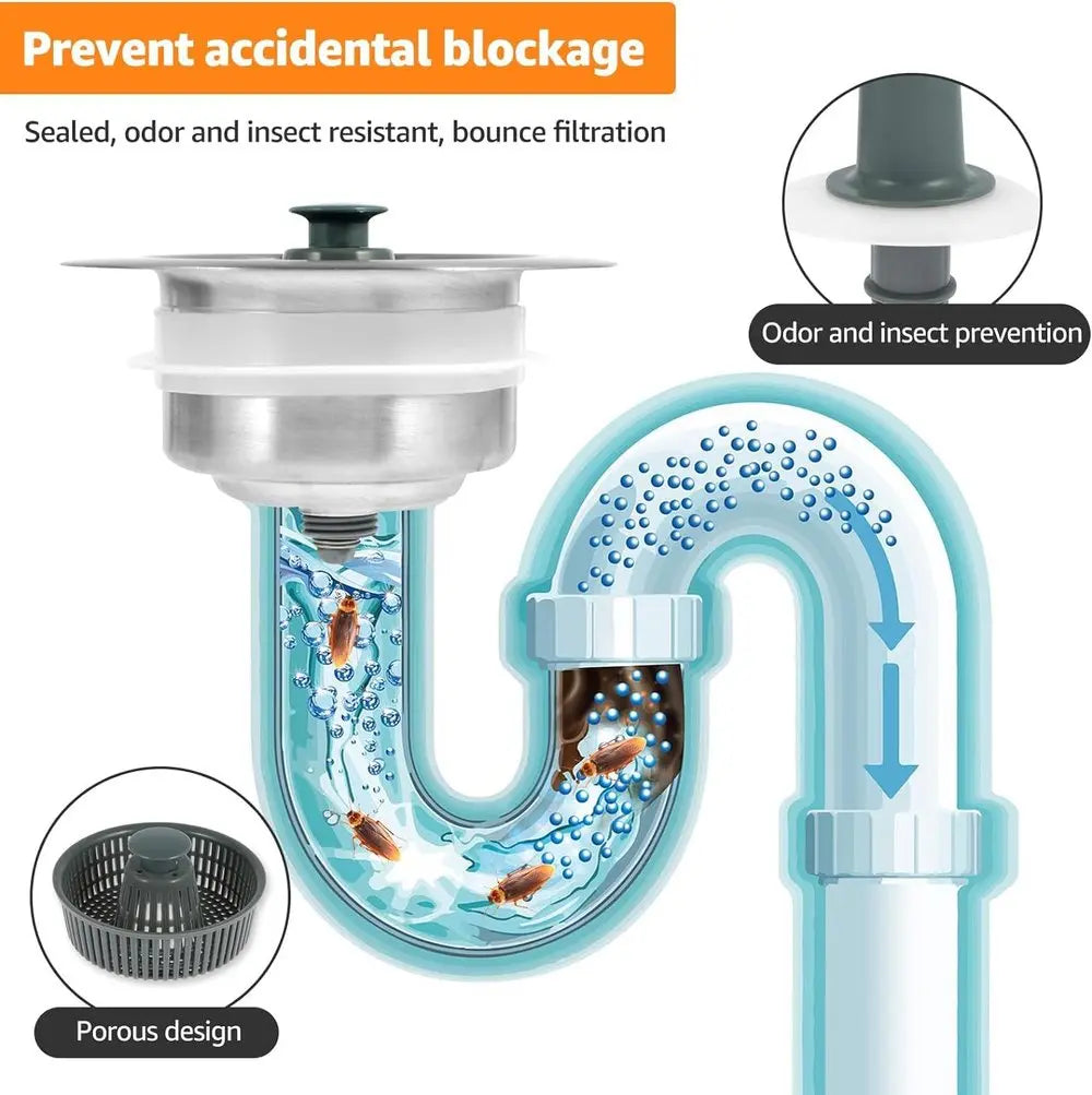BowLift | Drain strainer with clogging and odor pRedection for sink