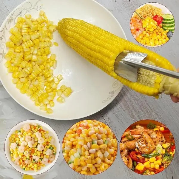 BowLift | Stainless Steel Corn Peeler with Long Handle for Quick Peeling