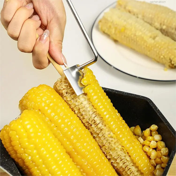 BowLift | Stainless Steel Corn Peeler with Long Handle for Quick Peeling