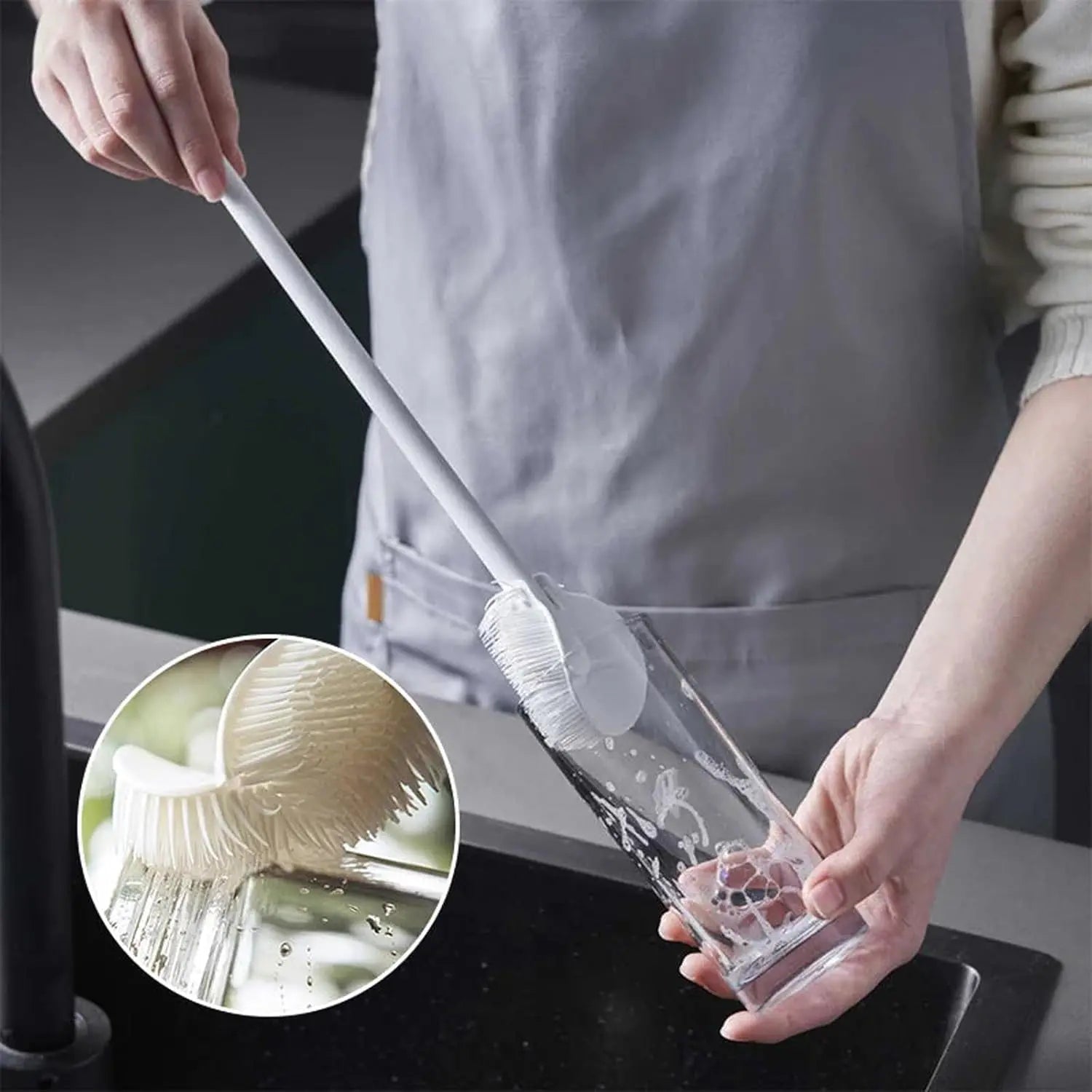 BowLift | Bottle brush with long handle