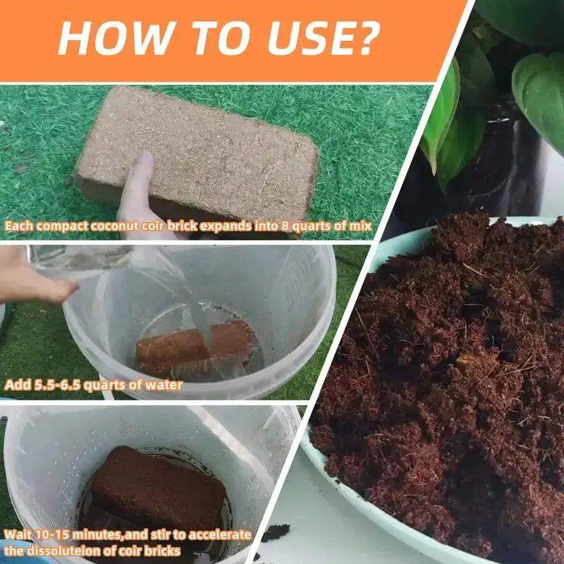 BowLift | Premium Organic Coconut Soil Brick – Promote Natural Plant Growth