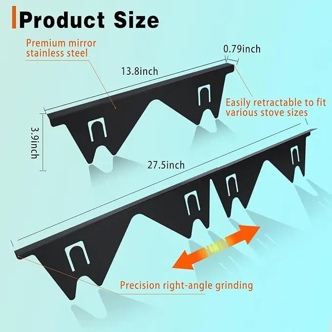 BowLift | Telescopic cover strips made of stainless steel for stove gaps