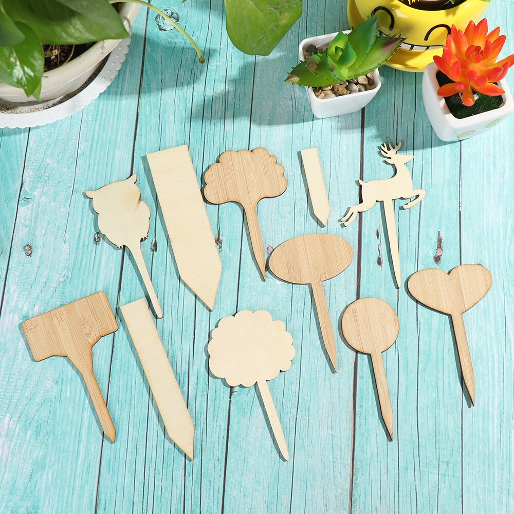 BowLift | Plant labels made of wood for garden and balcony – Rewritable labels for herbs and plants