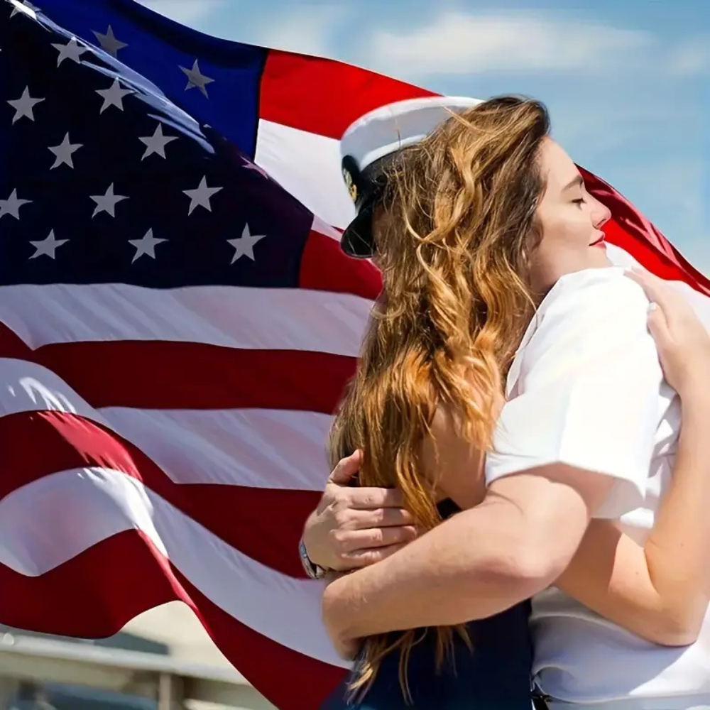 BowLift | American Flag Heavy Duty Nylon Embroidered Stars Outdoor Brass Grommets