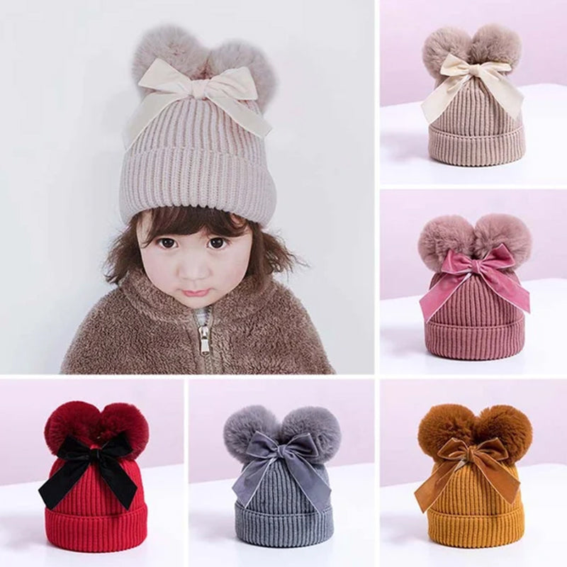 BowLift | Baby Hat With Double Ball Bow