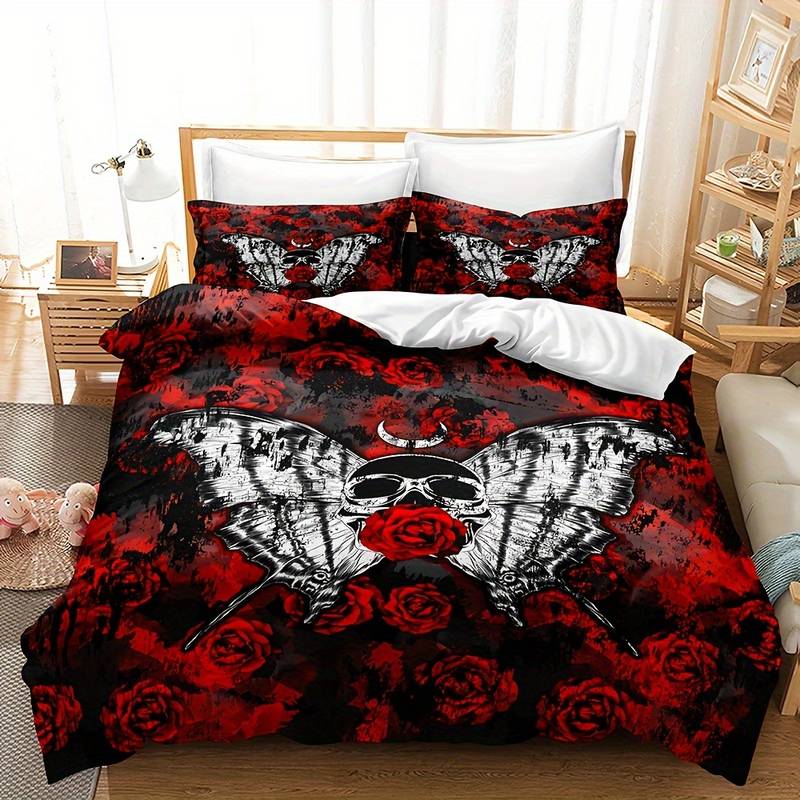 BowLift | GothicLuxe - Skull & Rose-Themed Bed Set